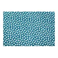 Camelot Fabrics Star Printed Hard Craft Felt Teal