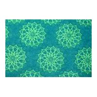 Camelot Fabrics Mandala Printed Hard Craft Felt Teal