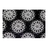 Camelot Fabrics Mandala Printed Hard Craft Felt Black