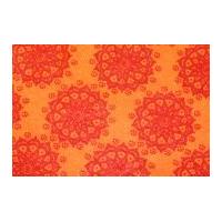 Camelot Fabrics Mandala Printed Hard Craft Felt Orange