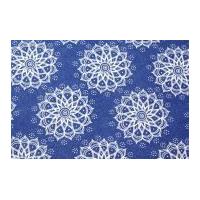 camelot fabrics mandala printed hard craft felt royal blue