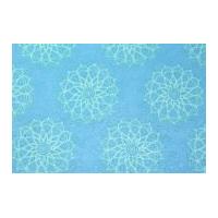 camelot fabrics mandala printed hard craft felt ocean blue