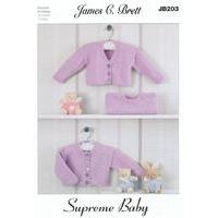 Cardigans and Sweater in James C. Brett Supreme DK (JB203)