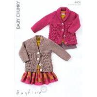 cardigans in hayfield baby chunky 4406