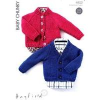 cardigans in hayfield baby chunky 4400