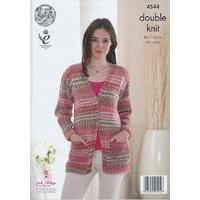 cardigan and sweater in king cole drifter 4544