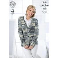 cardigan and waistcoat in king cole drifter dk 4256