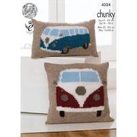 camper van cushions in king cole chunky 4324