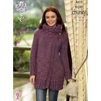 cardigan and waistcoat in king cole super chunky twist big value 4615