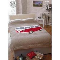 camper van bed throws in king cole super chunky 4323