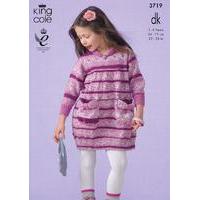 cardigan and dress in king cole splash dk and king cole pricewise dk 3 ...