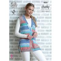 Cardigan and Waistcoat in King Cole Drifter Chunky (4850)