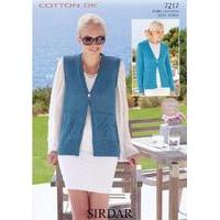 cardigans and waistcoat sirdar cotton dk 7217