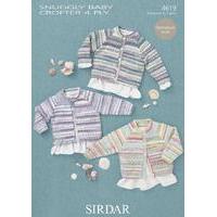 cardigans in sirdar snuggly baby crofter 4 ply 4619 digital version