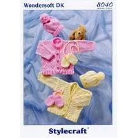 Cardigans, Hat & Mittens in Stylecraft Wondersoft DK (8040)