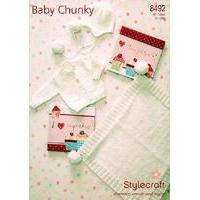 Cardigan, Blanket & Hat in Stylecraft Special Baby Chunky (8492)