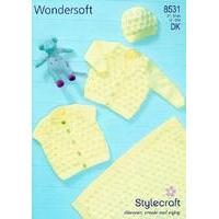 Cardigans, Blanket & Hat in Stylecraft Wondersoft DK (8531)