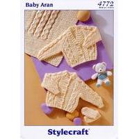 cardigans blankets mittens in stylecraft baby aran 4772