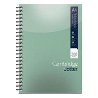 cambridge a4 metallic 200 pages wirebound card cover 4 hole punched