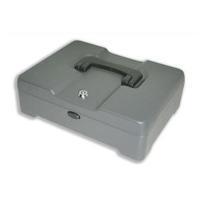 cash manager security box with 8 compartments and coin counter tray