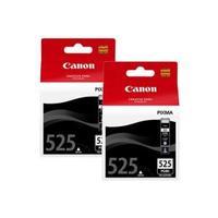 canon pgi 525bk black ink cartridge yield 339 pages pack of 2