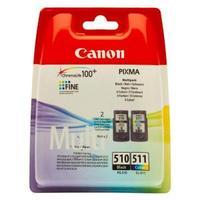 Canon Multi Pack PG-510 Black - Yield 200 Pages CL-511 Colour - Yield