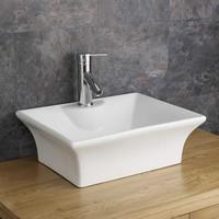 Catania 48cm by 38.4cm Rectangular Counter Mounted Sink