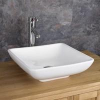 Carrara 40cm x 40cm Square Counter Top Washbasin