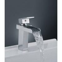 cascade single lever waterfall basin mixer tap 17cm tall