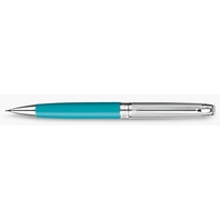 Caran d\'Ache Léman Bicolour Turquoise Silver Plated/Rhodium Coated 0.7mm Pencil