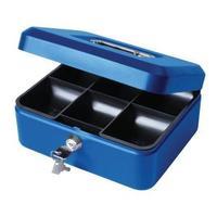 Cash Box Blue with Simple Latch and 2 Keys plus Removable 20cm Coin