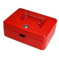 Cash Box Red with Simple Latch and 2 Keys plus Removable 20cm Coin