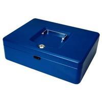 Cash Box Blue with Simple Latch and 2 Keys plus Removable 30cm Coin
