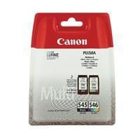 Canon PG-545CL-546 Black Colour Inkjet Cartridges Pack of 2 8287B005