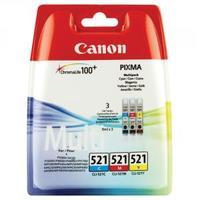 canon cli 521 cyanmagentayellow inkjet cartridges pack of 3 2934b007