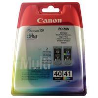 Canon PG-40CL-41 Black Colour Inkjet Cartridges Pack of 2 0615B043