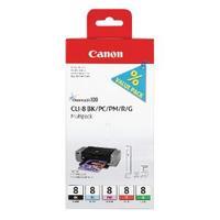 canon cli 8 black photo cyanphoto magentaredgreen inkjet cartridges