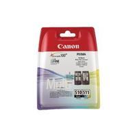 Canon PG-510CL-511 Black Colour Inkjet Cartridges Pack of 2 2970B010