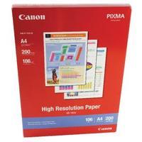 Canon High Resolution Inkjet A4 Paper 106gsm Pack of 200 1033A001