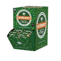 cafedirect fairtrade tea dispenser with 300 tag and envelope tea bags