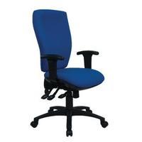 cappela deluxe square high back posture blue chair kf03616