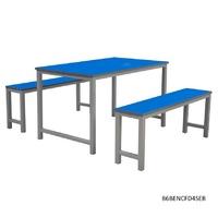 canteen furniture bench seating 1500 w x 750mm d grey laminate