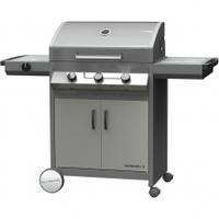Cadac Meridian Patio BBQ Stainless Steel with Side Burner, Stainless Steel, 3 Burner