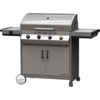 Cadac Meridian Patio BBQ Stainless Steel with Side Burner, Stainless Steel, 4 Burner