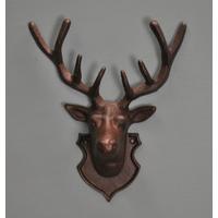 Cast Iron Wall Mounted Stag Head With Antlers by Fallen Fruits