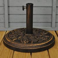 Cast Iron Style Metal Parasol Stand Base by Kingfisher