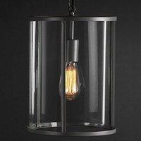 cadogan pendant light in charcoal by garden trading