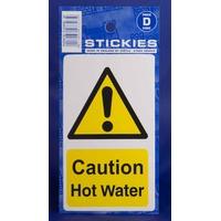 Caution Hot Water Sticker