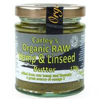 Carley's Organic Raw Hemp & Linseed Butter 170g