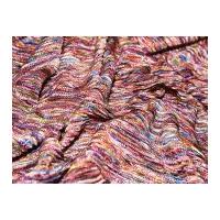 Carnival Knitted Textured Slub Dress Fabric Pink/Multi